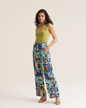 Relaxed Pants - Blue Marrakech