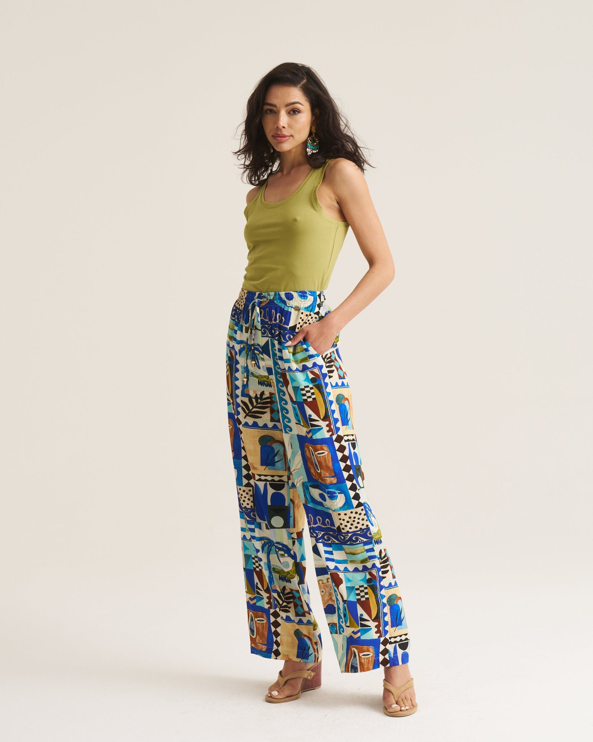 Relaxed Pants - Blue Marrakech