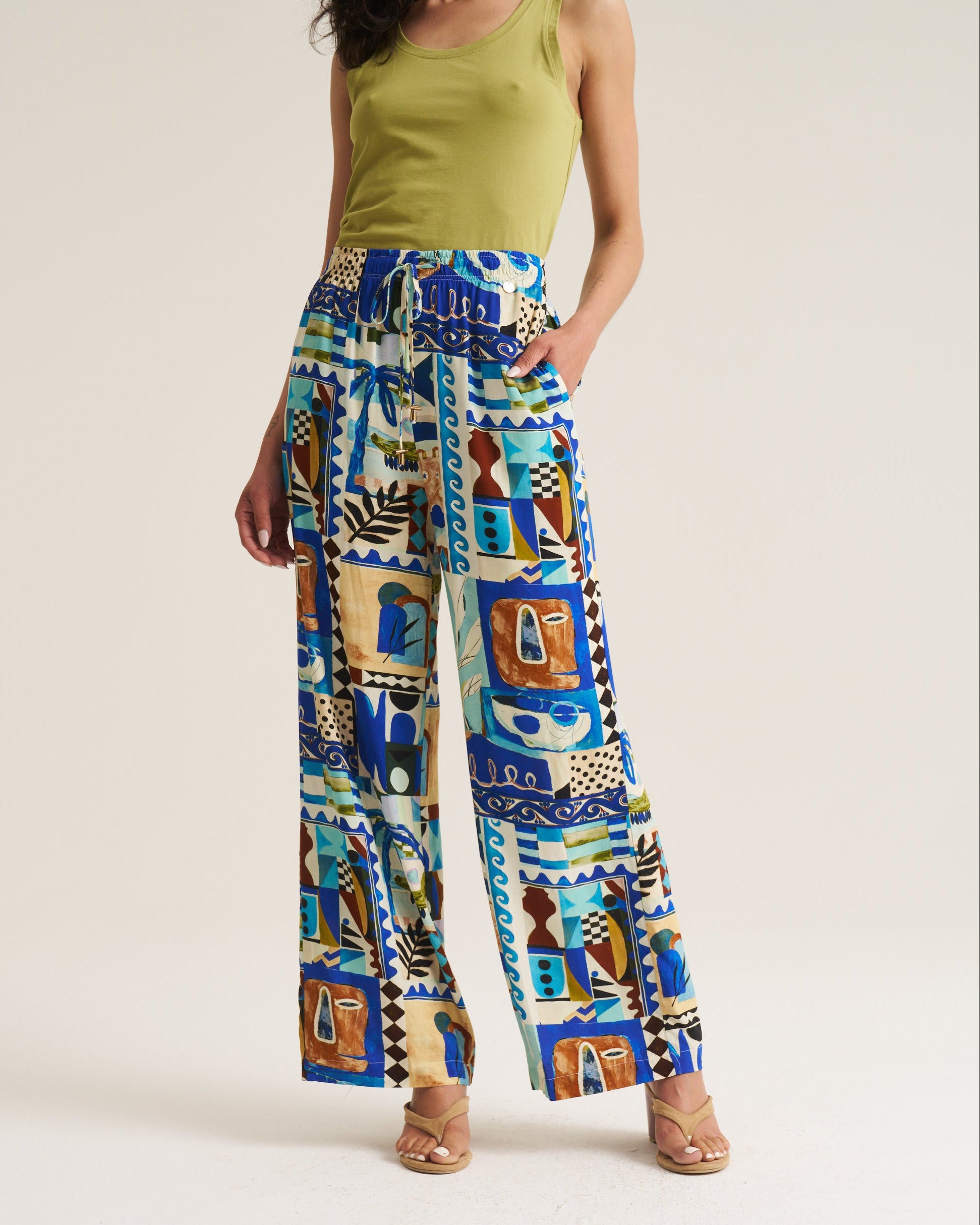 Relaxed Pants - Blue Marrakech