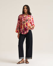Drawstring Shirt - Pink Marrakech