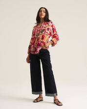 Drawstring Shirt - Pink Marrakech