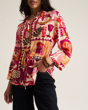 Drawstring Shirt - Pink Marrakech