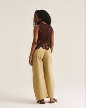 Crochet Vest - Chocolate