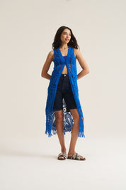 Resort Crochet Waistcoat Dress