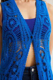 Resort Crochet Waistcoat Dress