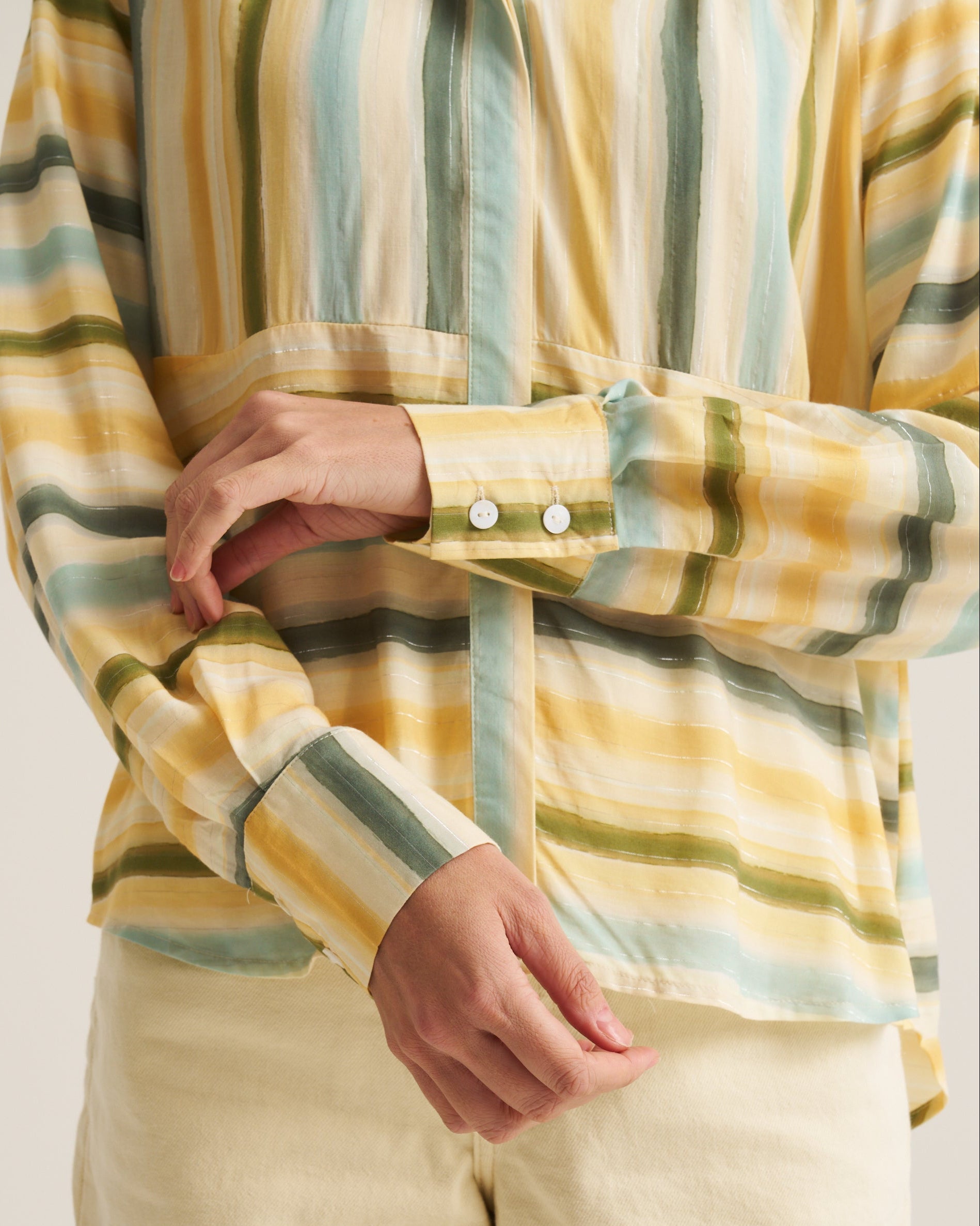 Artist Blouse - Green / Yellow