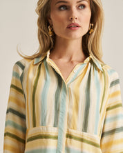 Artist Blouse - Green / Yellow