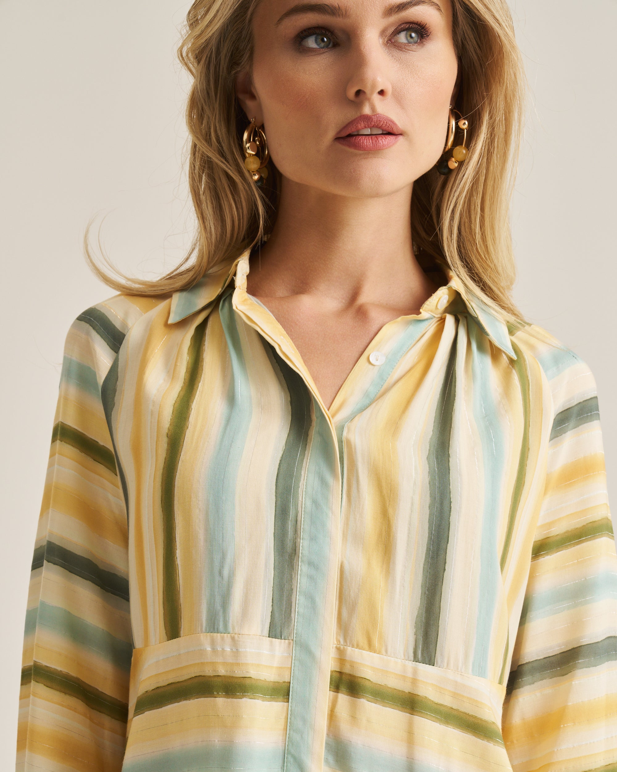 Artist Blouse - Green / Yellow