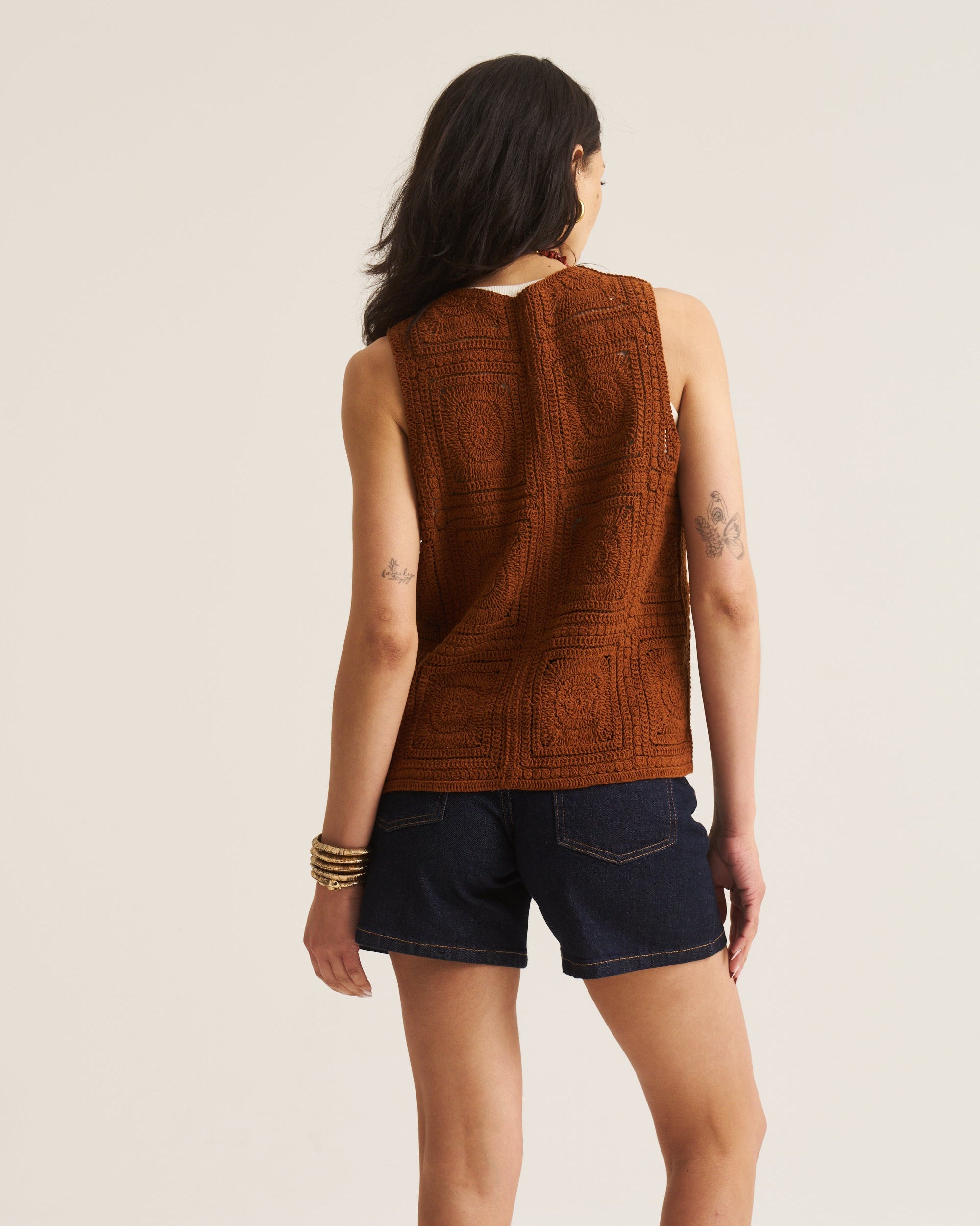 Crochet Waistcoat - Amber