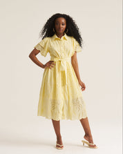 Fria Anglaise Dress - Butter Yellow Dispatching 4th September