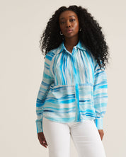 Artist Blouse - Blue/ White