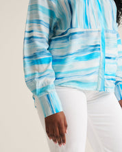 Artist Blouse - Blue/ White