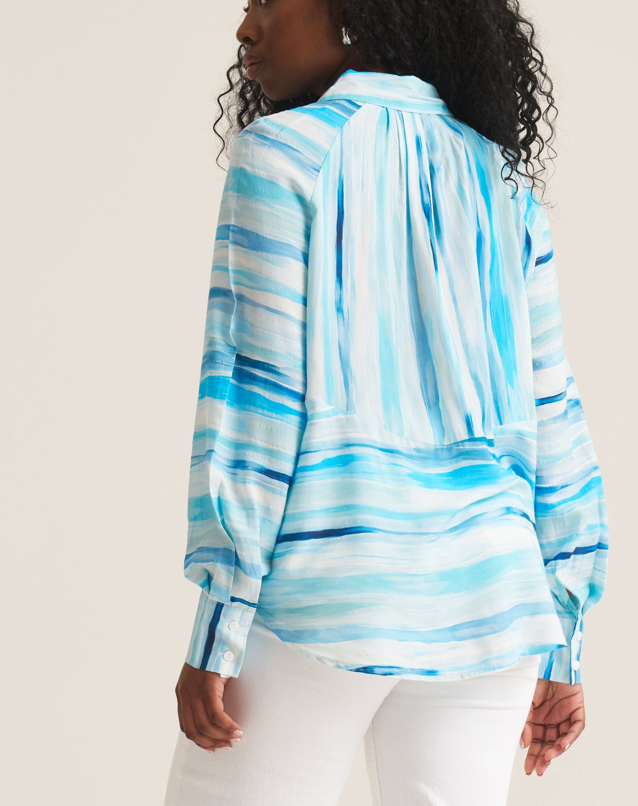 Artist Blouse - Blue/ White