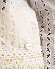 Anglaise Trim Blouse - White