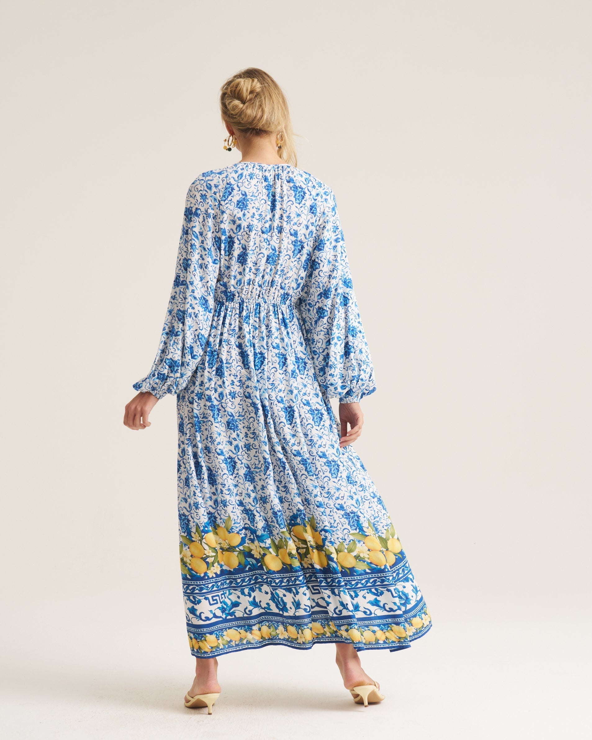 Goddess Maxi - Lemon Boarder Print