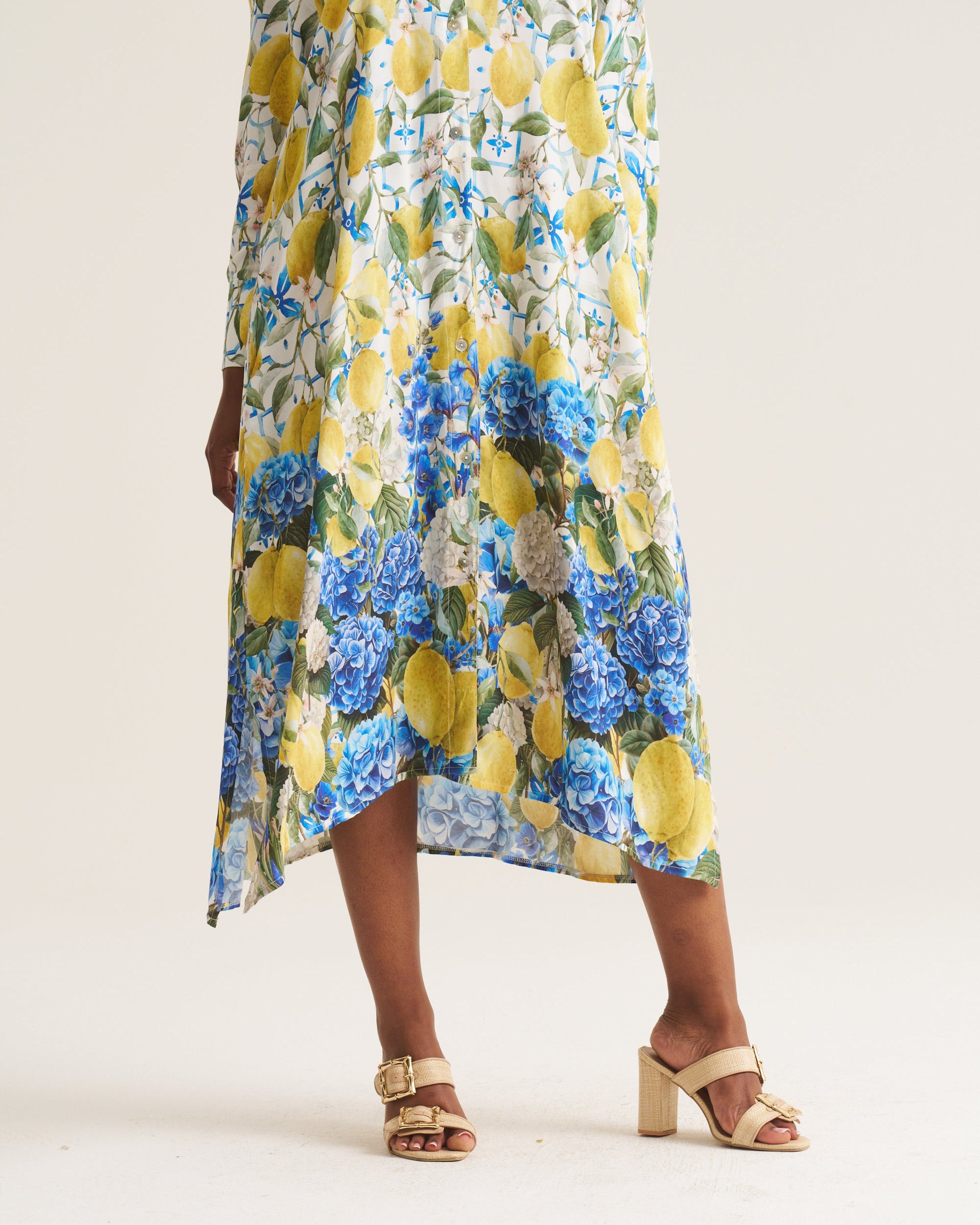 Liza Shirt Dress - Lemon Check
