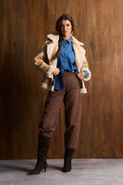Stone Shaggy Sherpa Jacket