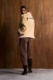 Stone Shaggy Sherpa Jacket