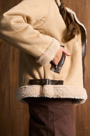 Stone Shaggy Sherpa Jacket