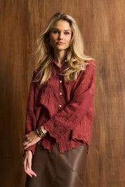 Burrow Appliqué Cotton Blouse