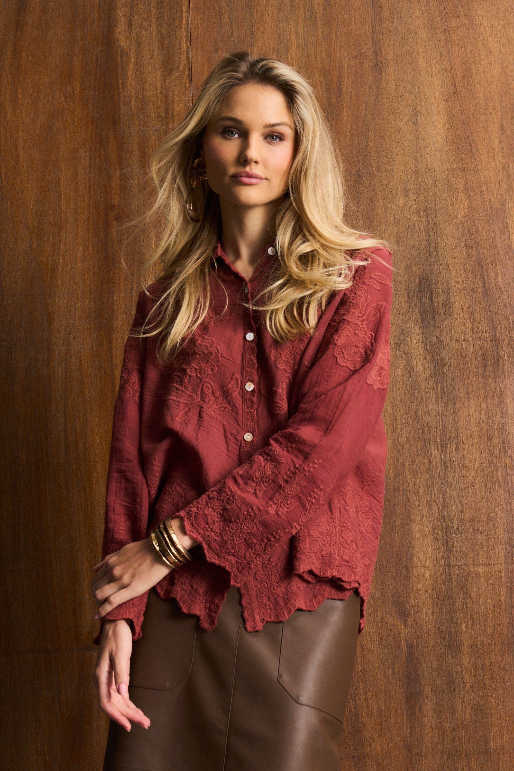 Burrow Appliqué Cotton Blouse