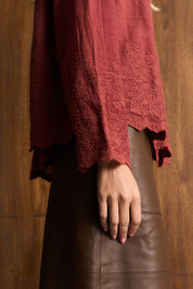 Burrow Appliqué Cotton Blouse