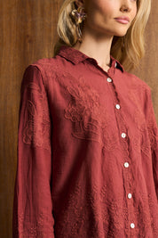 Burrow Appliqué Cotton Blouse