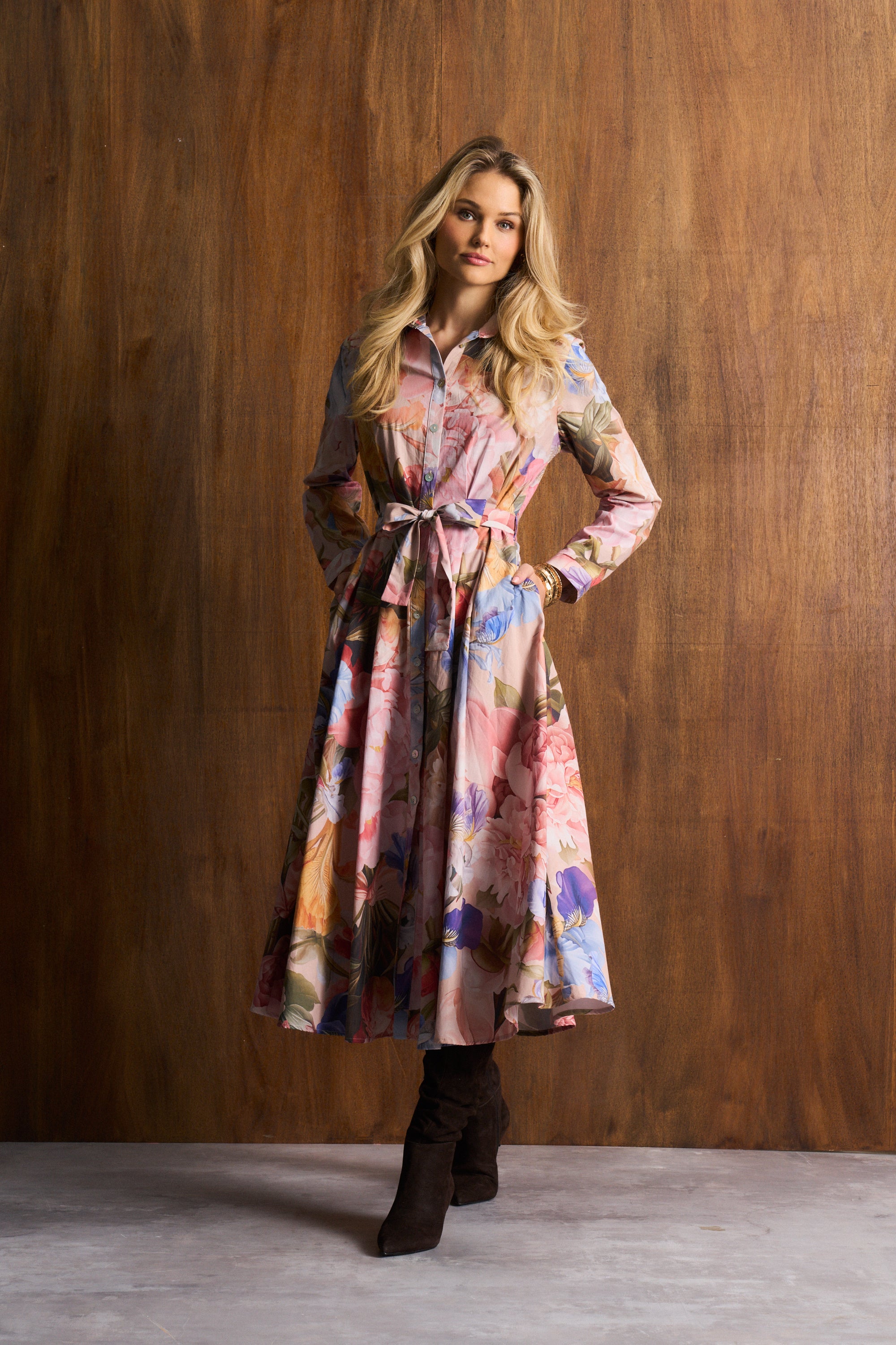 Penelope Dress in Chapel Rose