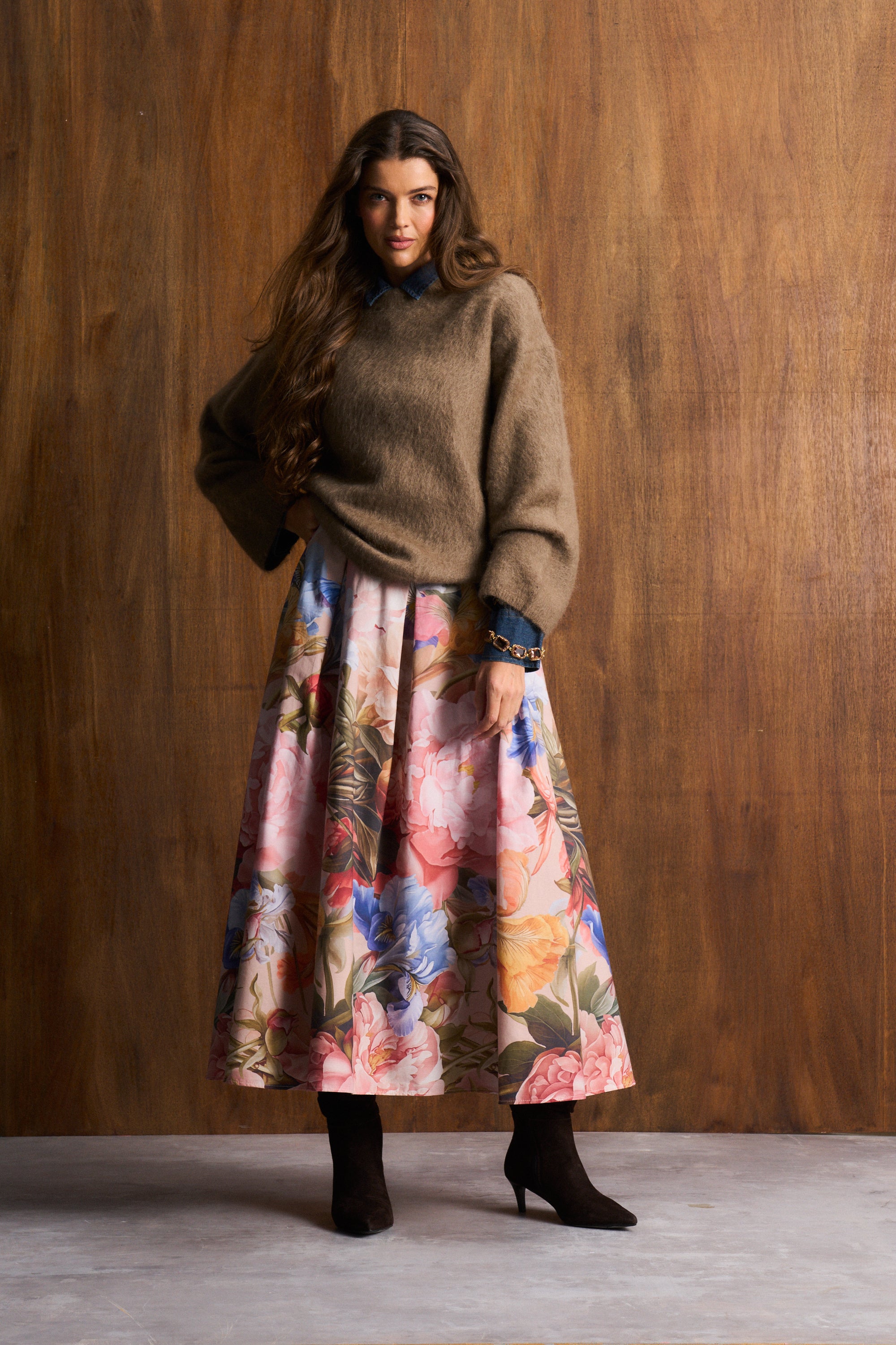 Chapel Rose Hoop Cotton Skirt