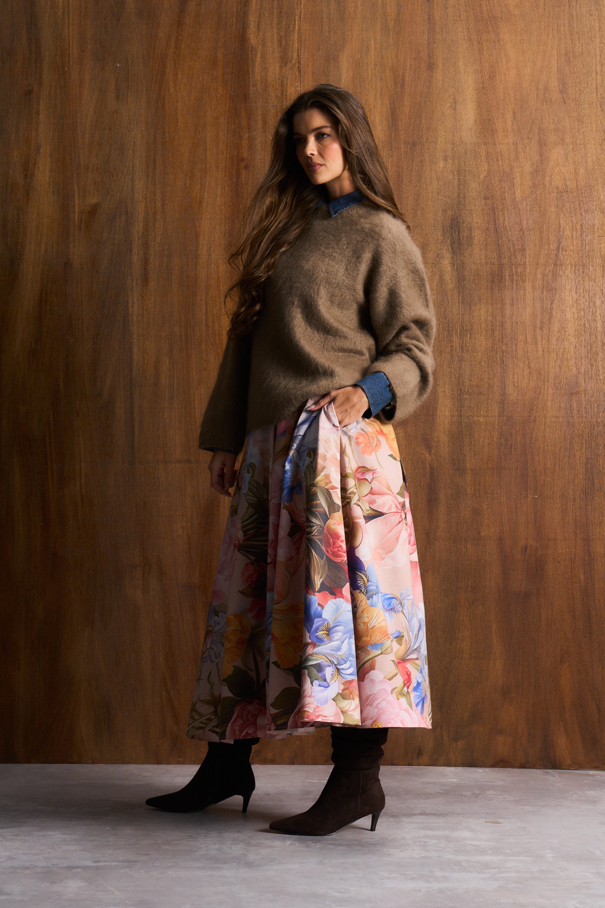 Chapel Rose Hoop Cotton Skirt