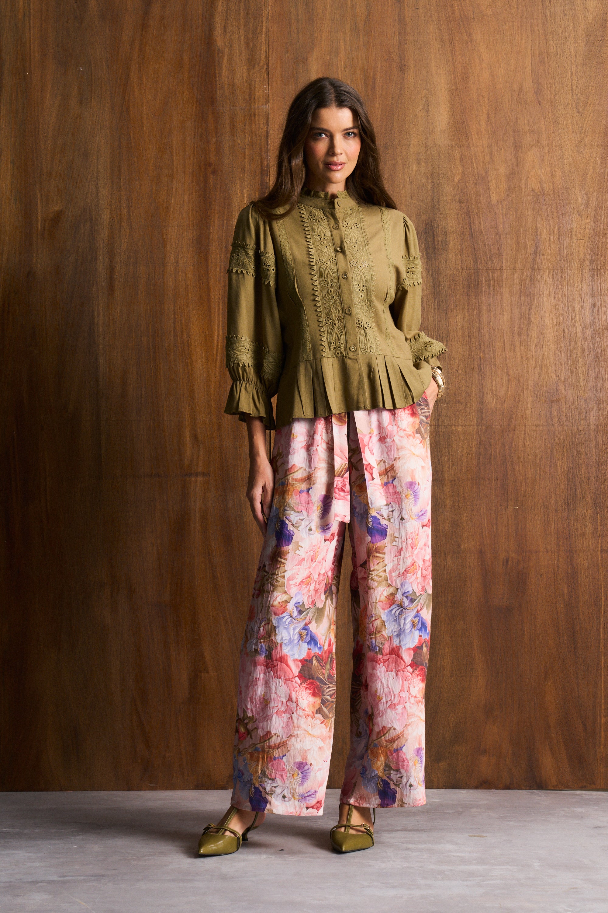 Chapel Floral Paperbag Pant