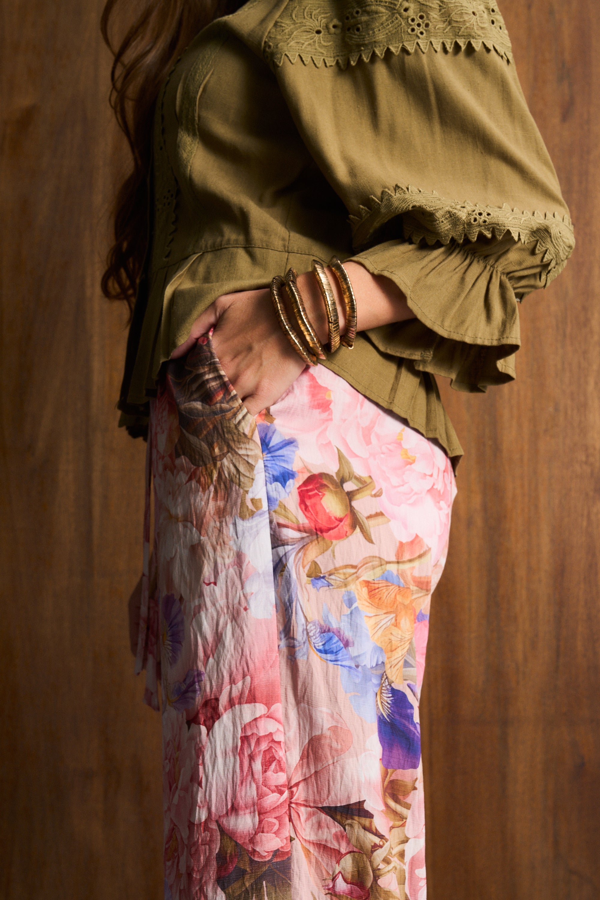 Chapel Floral Paperbag Pant