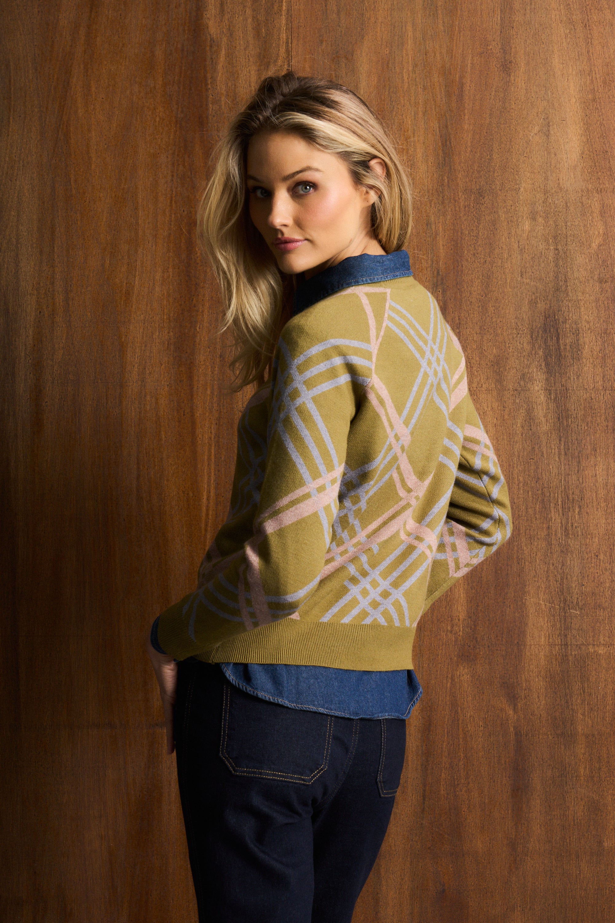 Olive Heritage Argyle Knit