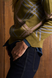 Olive Heritage Argyle Knit