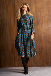 Desert Aztec Belted Shirt Dress