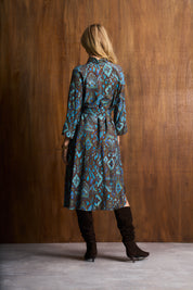 Desert Aztec Belted Shirt Dress