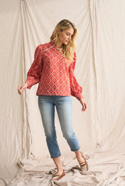 Tangerine Nadia Voile Blouse – Light & Elegant Summer Essential