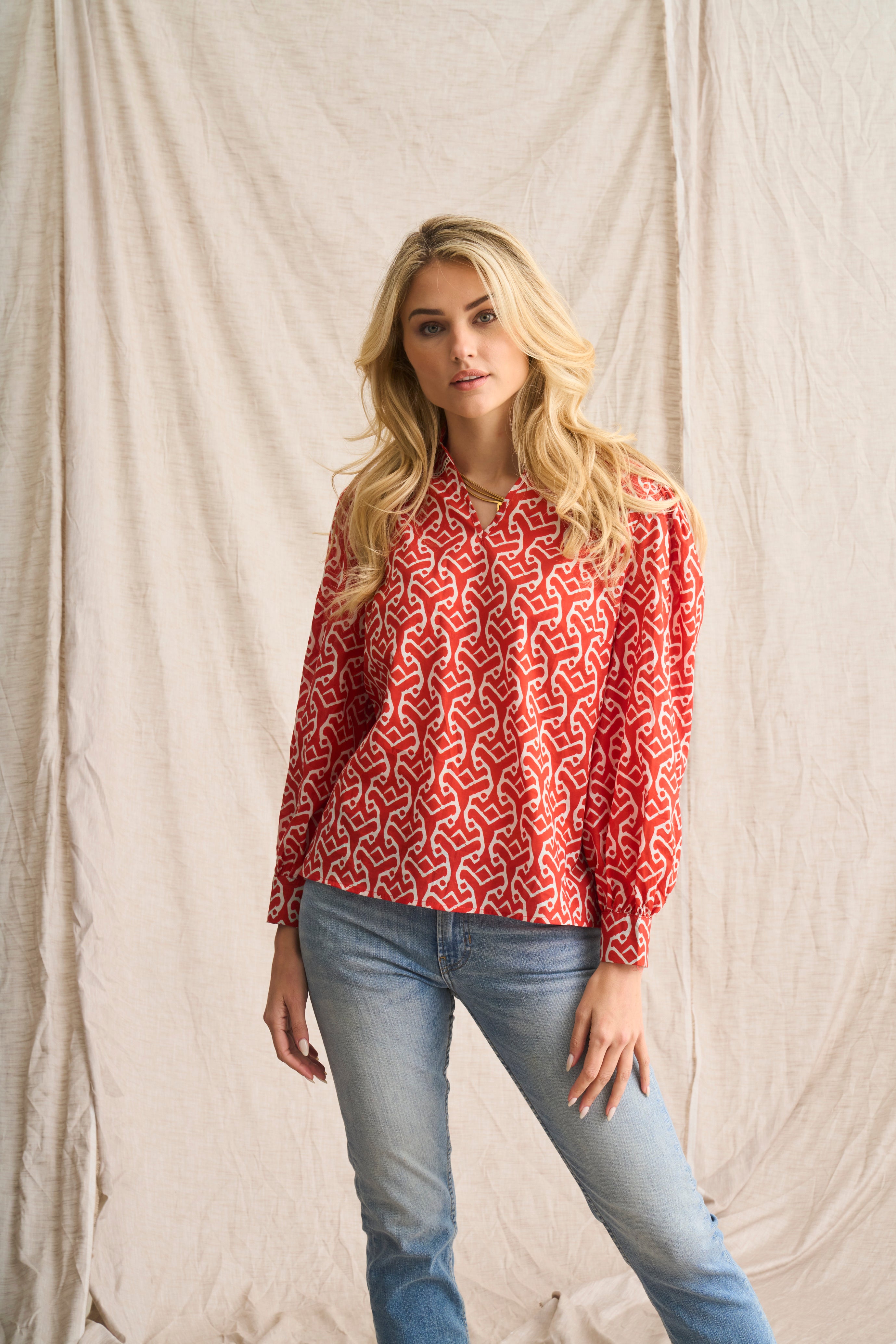 Tangerine Nadia Voile Blouse – Light & Elegant Summer Essential