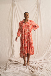 Tangerine Misty Shirt Dress – Famous Easy-Wearing Style with Pockets