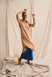 Misty Linen Blend Shirt Dress – Famous Easy-Wearing Style with Pockets