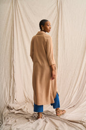 Misty Linen Blend Shirt Dress – Famous Easy-Wearing Style with Pockets