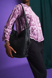 Modern Leather Slouch Bag