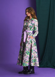 Violet Penelope Meadow Check Pintuck Dress