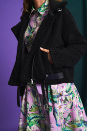 Midnight Sherpa Biker Jacket