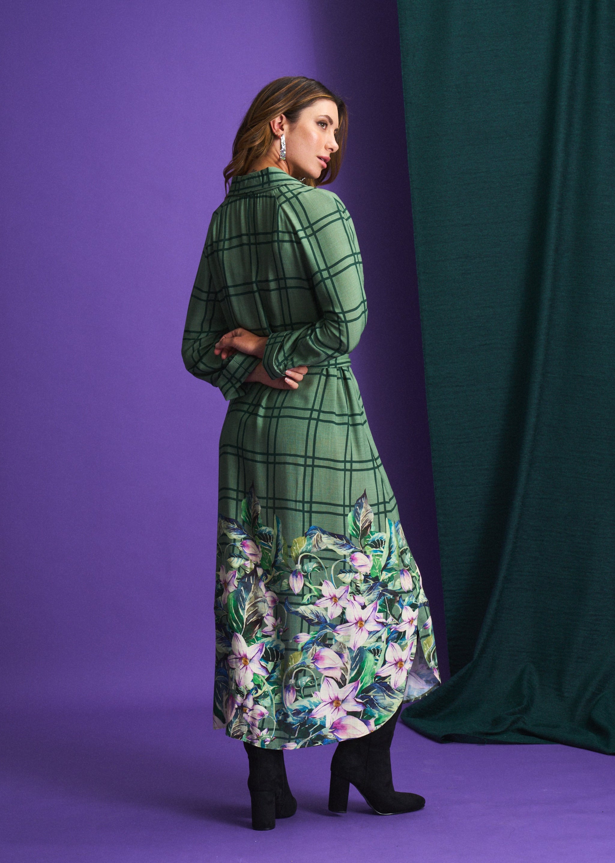 Pine Meadow Check Liza Shirt Dress