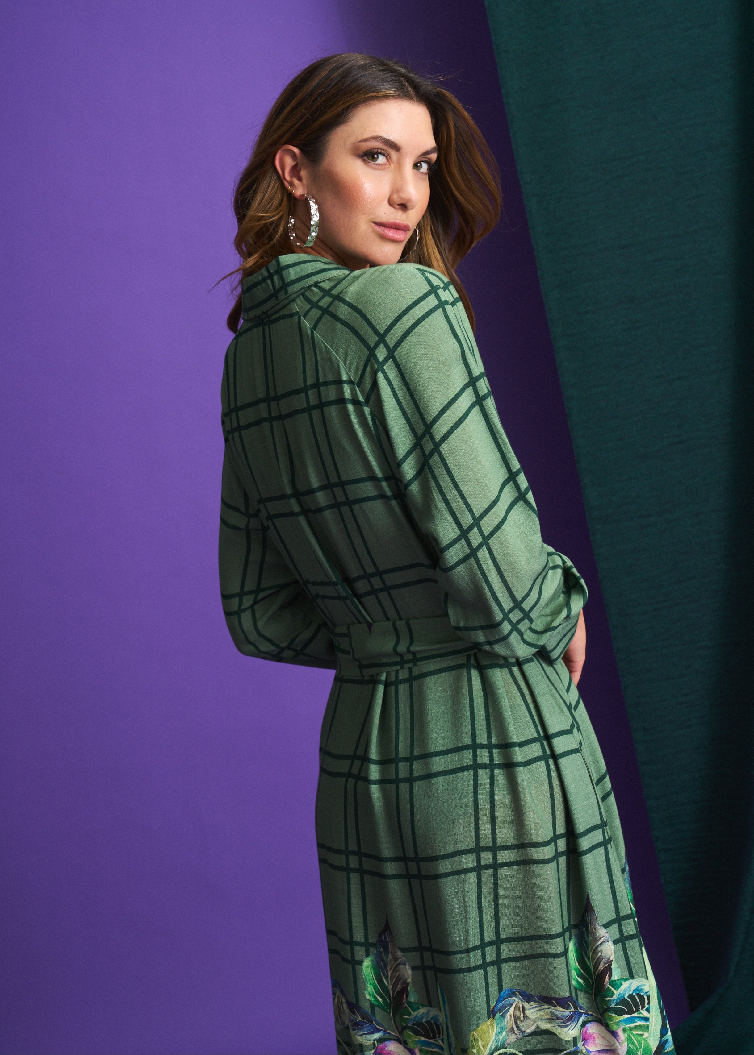 Pine Meadow Check Liza Shirt Dress