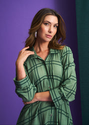 Pine Meadow Check Liza Shirt Dress