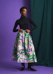 Violet Meadow Check Hoop Skirt