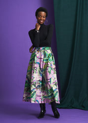 Violet Meadow Check Hoop Skirt