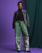 Pine Meadow Check Paperbag Pants